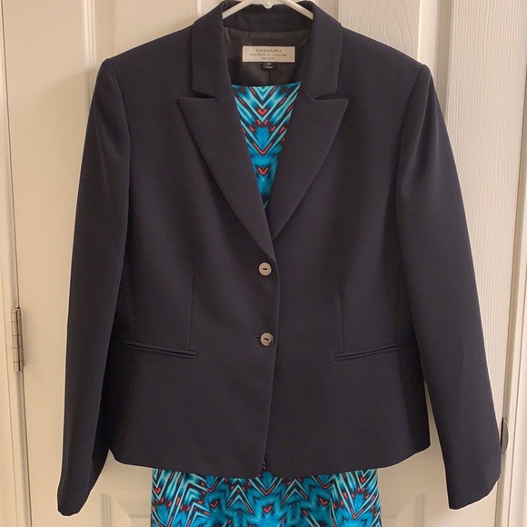 TAHARI 💙 Blue Dress Jacket - Picture 1 of 13